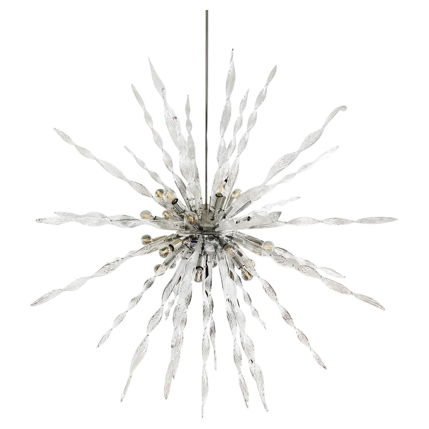 20th Century Italian Murano Glass Sputnik Light in the Style of Barovier & Toso For Sale