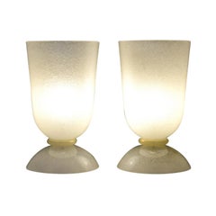 Mid-Century Modern Murano Glass Table Lamps by Alfredo Barbini, 1950s