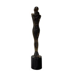 20th Century Italian Murano Sculpture of a Loving Couple by Pino Signoretto