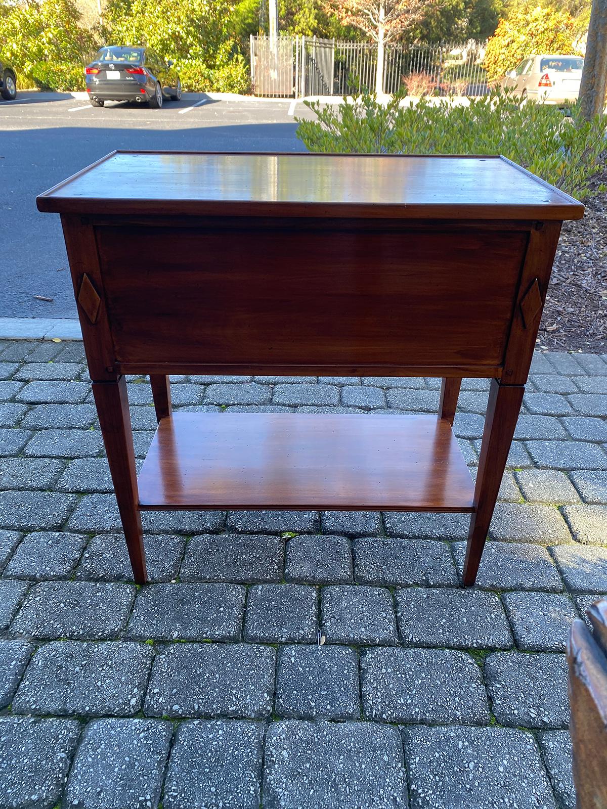 20th Century Italian Neoclassical Side Table with Three Drawers and Lion Pulls 7