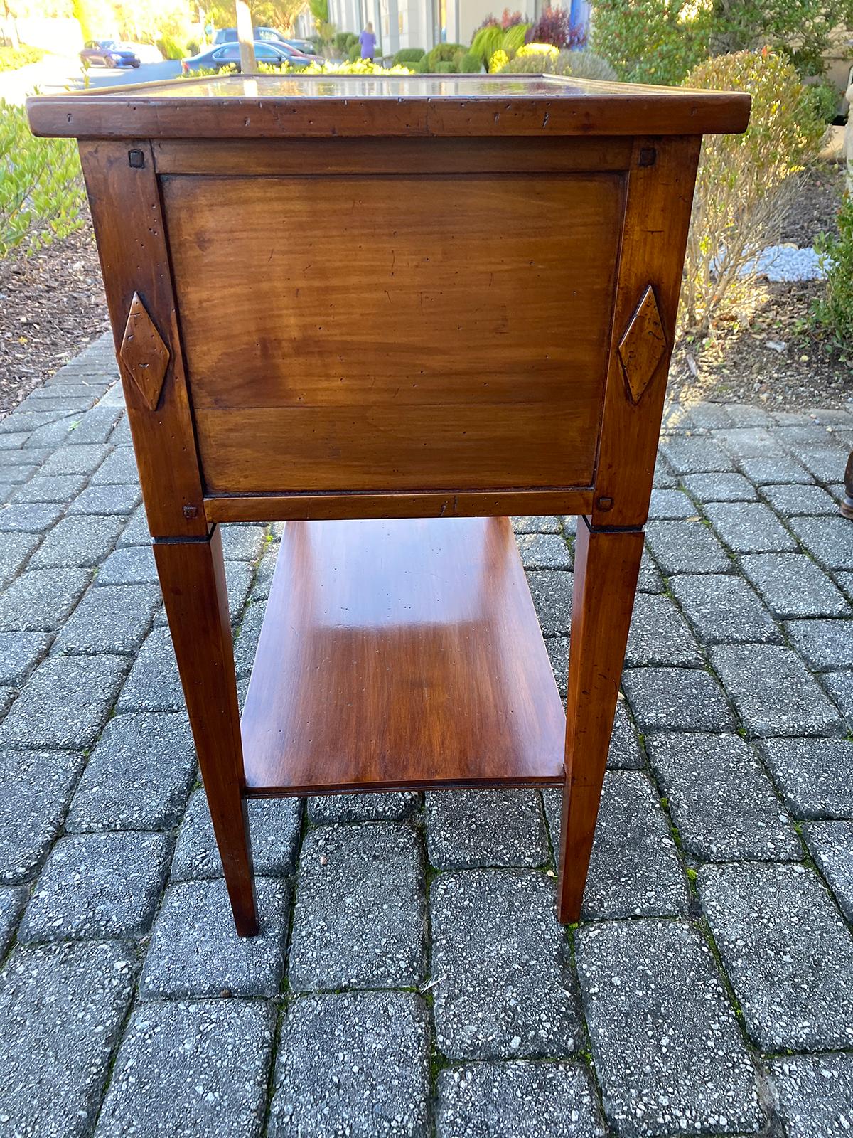 20th Century Italian Neoclassical Side Table with Three Drawers and Lion Pulls 2