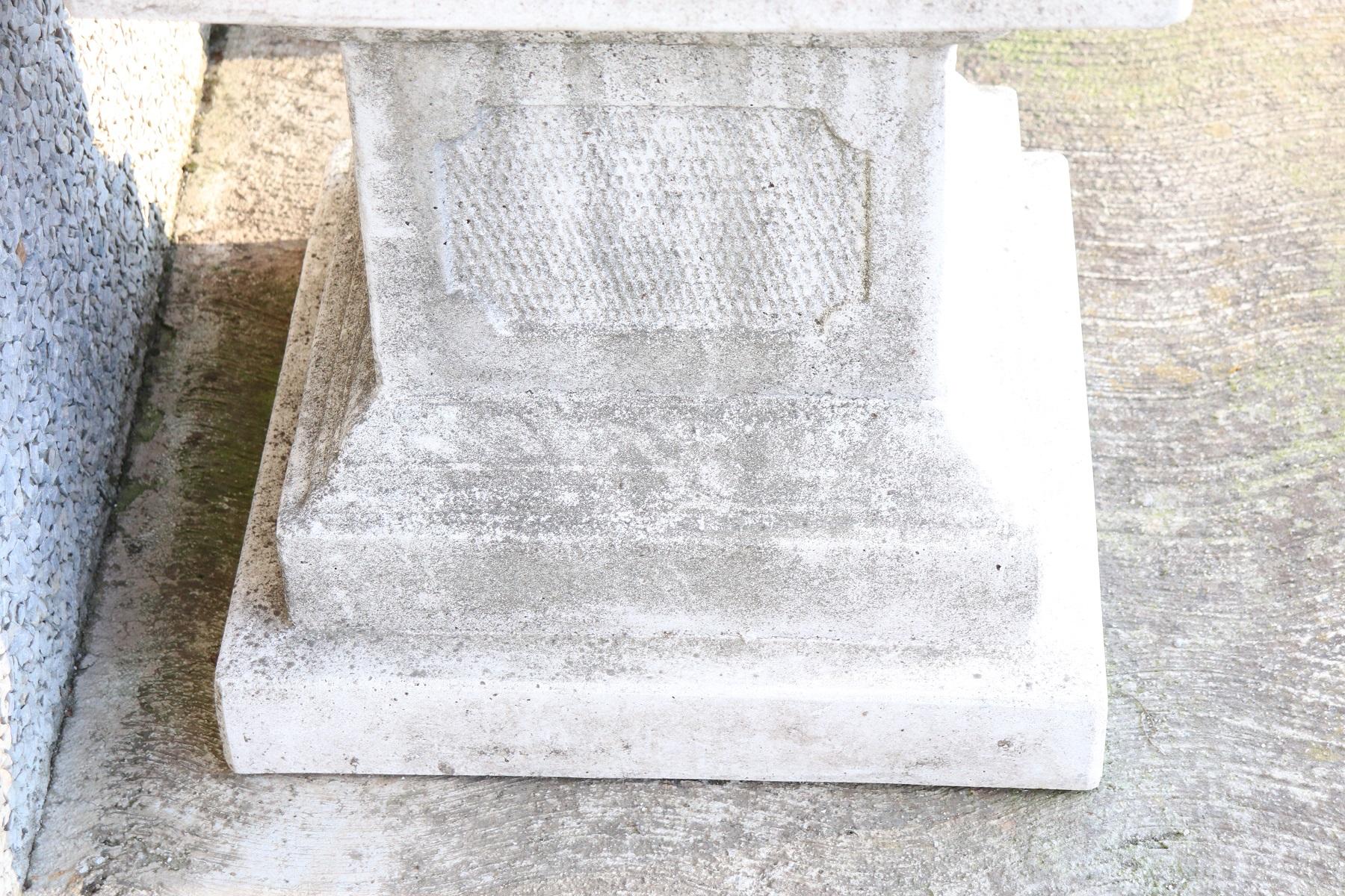 20th Century Italian Neoclassical Stone Garden Statue and Fountain 5