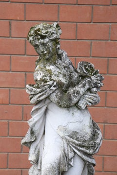 20th Century Italian Neoclassical Stone Garden Statue