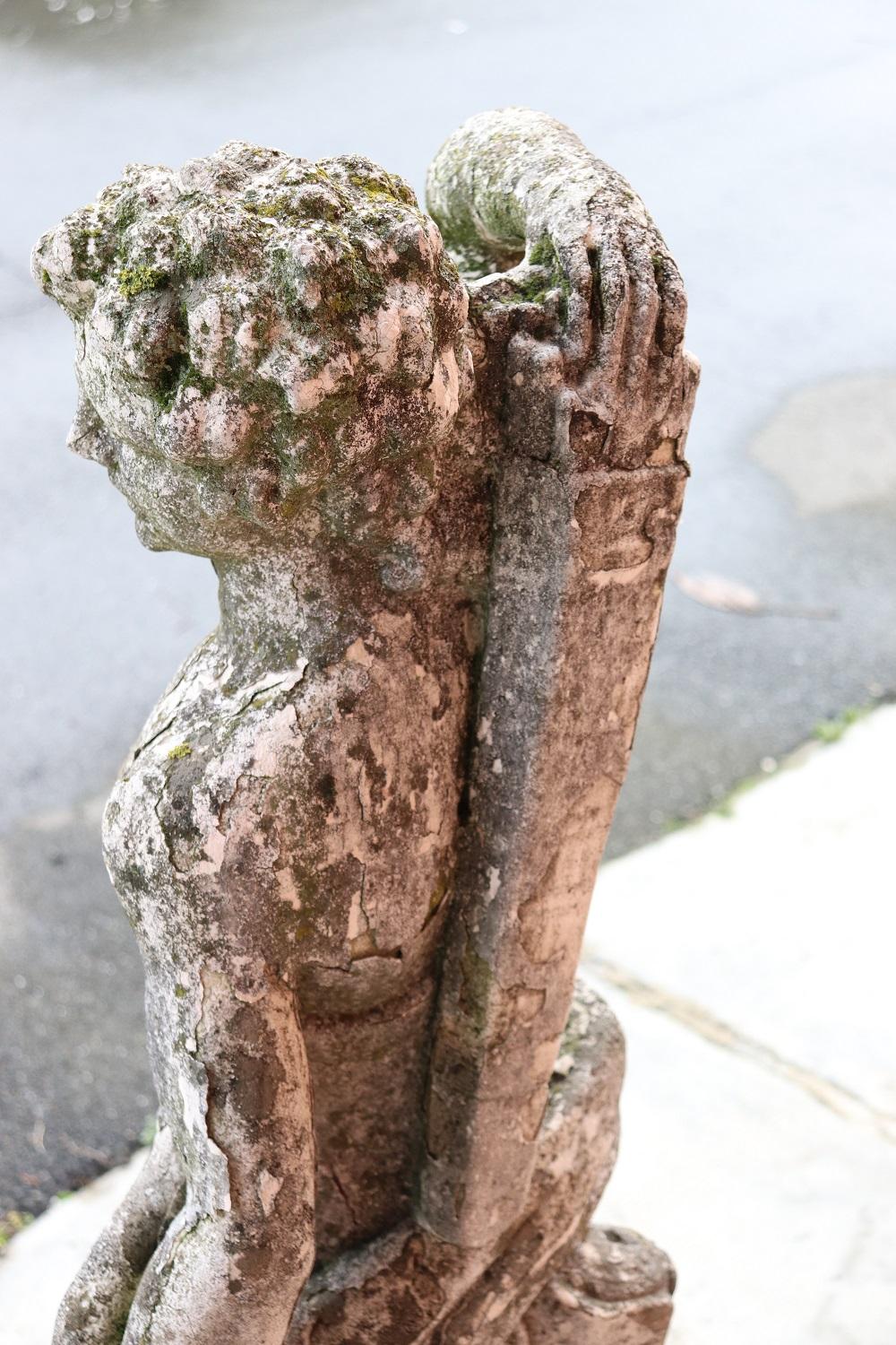 Mid-20th Century 20th Century Italian Neoclassical Stone Garden Statue