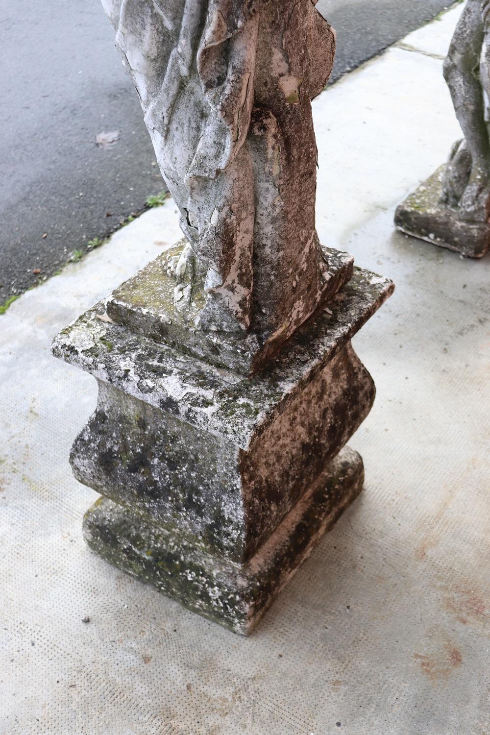 20th Century Italian Neoclassical Stone Garden Statue 3