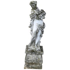 statue de jardin en pierre néoclassique italienne du 20e siècle