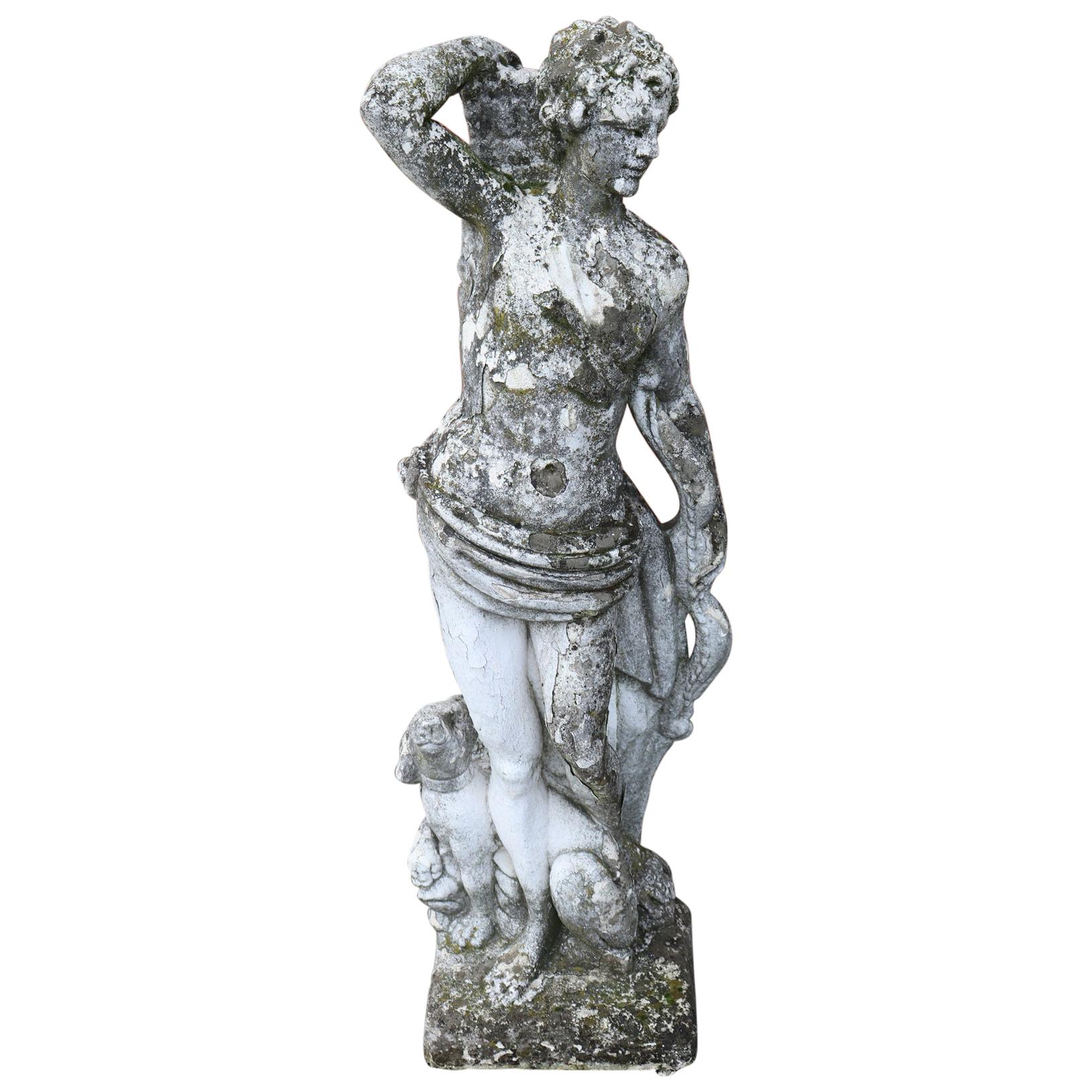 20th Century Italian Neoclassical Stone Garden Statue