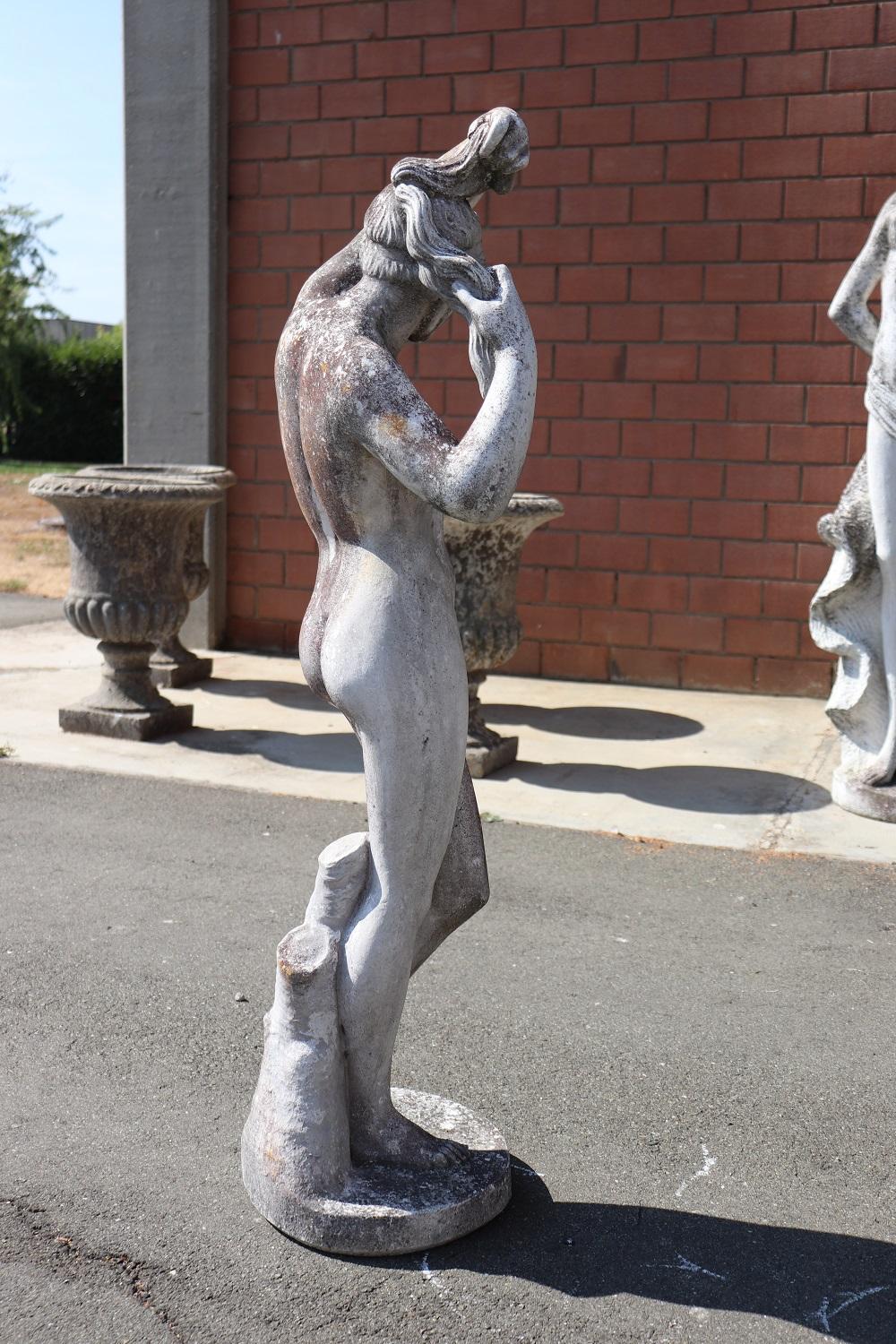 20th Century Italian Neoclassical Stone Garden Statue Venus, Goddess of Beauty 2