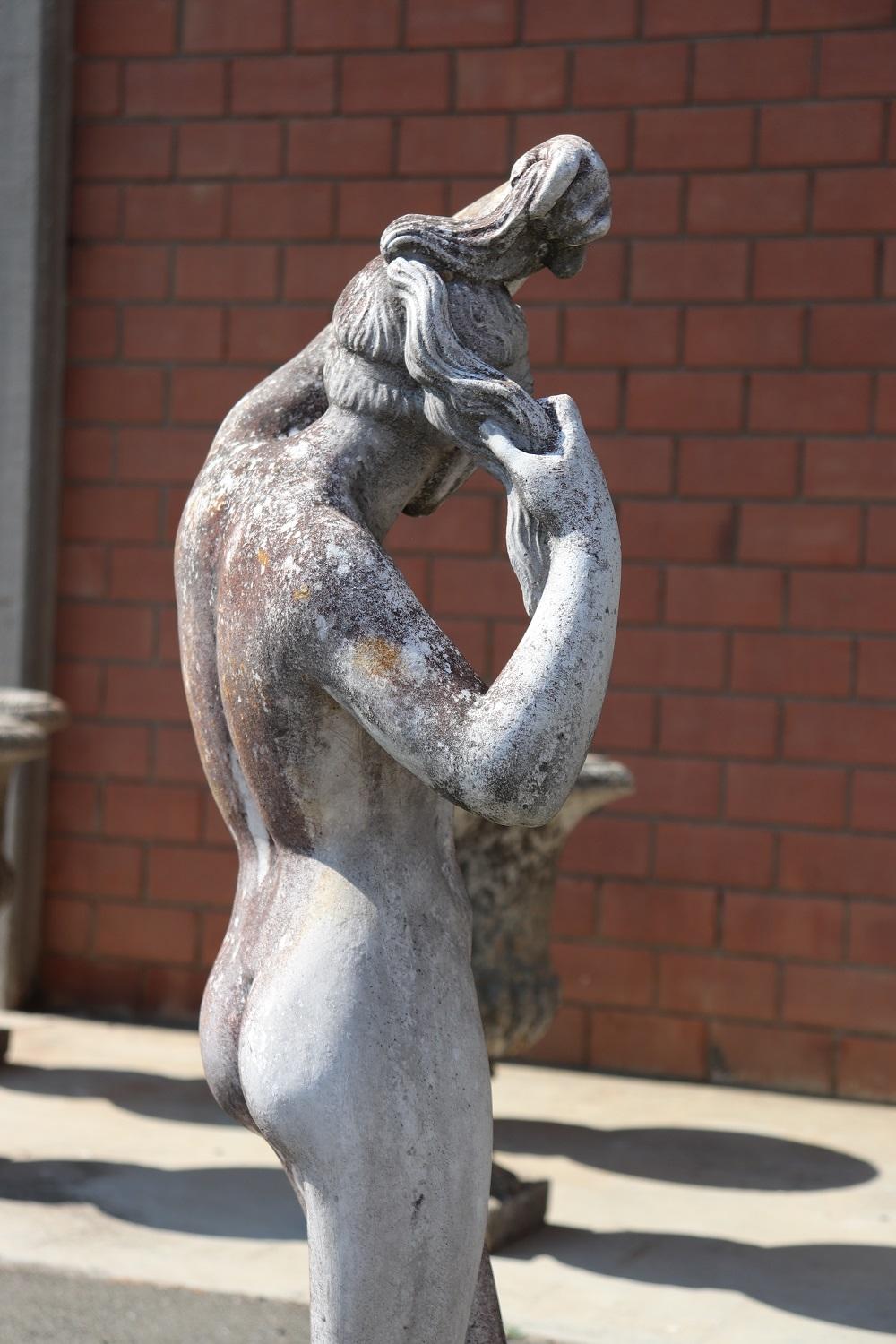 20th Century Italian Neoclassical Stone Garden Statue Venus, Goddess of Beauty 3