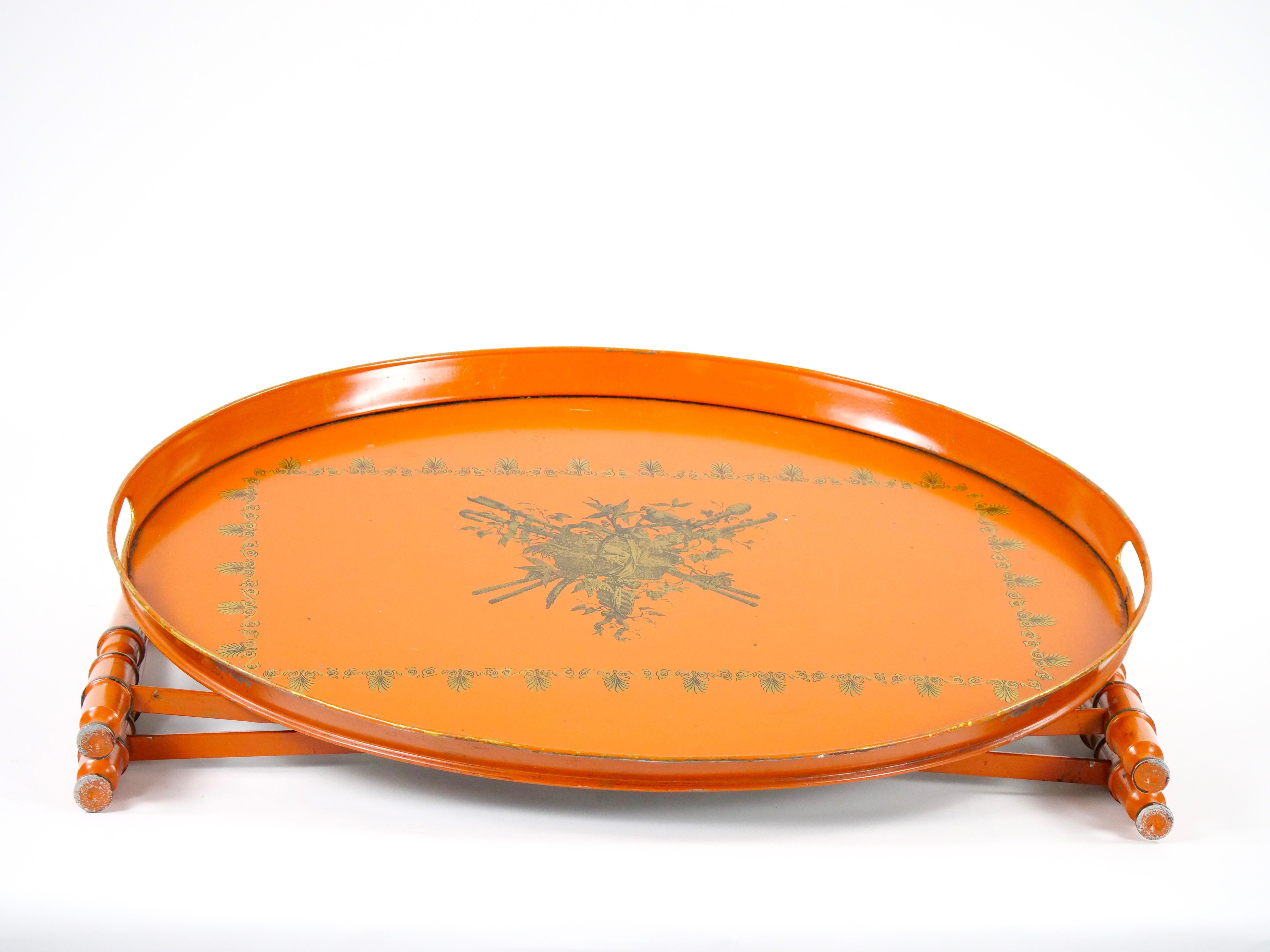 20th Century Italian Neoclassical Style Cocktail Tray / Stand  For Sale 9