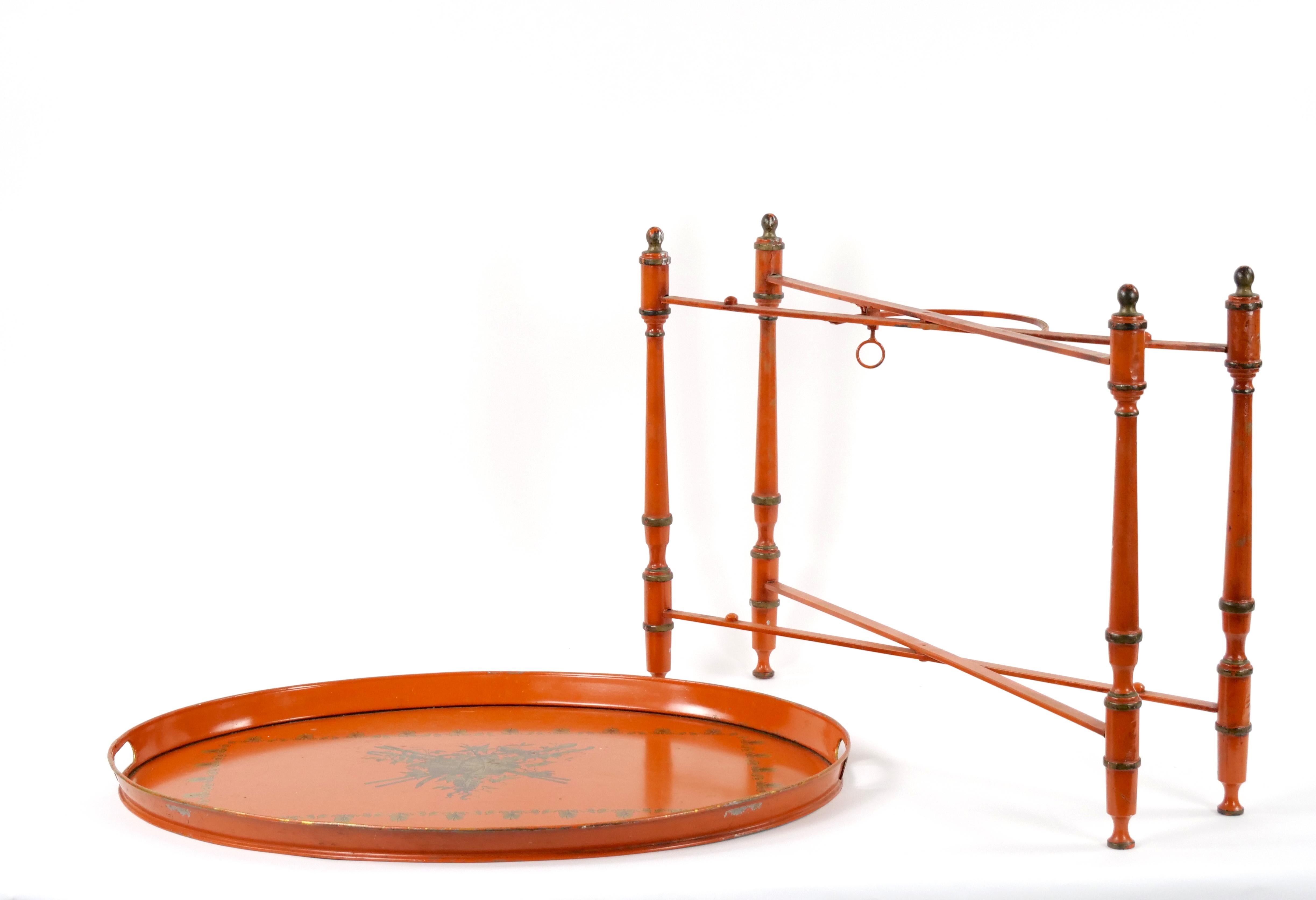 20th Century Italian Neoclassical Style Cocktail Tray / Stand  For Sale 1