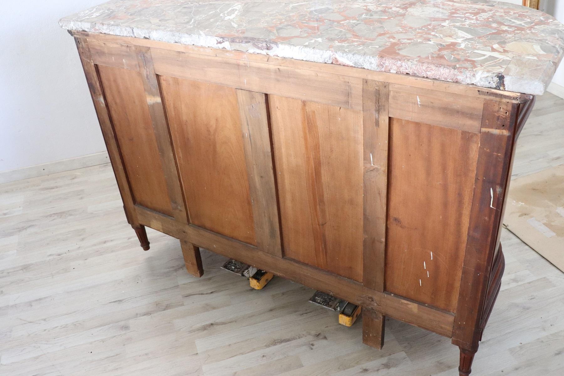 20th Century Italian Neoclassical Style Inlaid Cherrywood Sideboard or Buffet 12