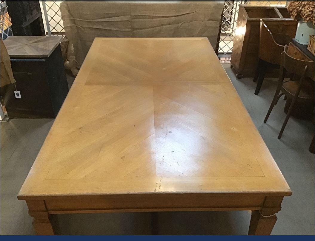 20th Century Italian Office or Dining Oak Table, 1940s In Good Condition For Sale In Florence, IT