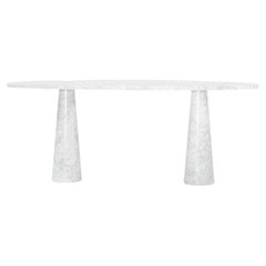 20th Century Italian Oval Marble Console Table - The Eros by Angelo Mangiarotti