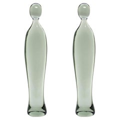 20th Century Italian Pair of Abstract Murano Glass Sculptures by Ermanno Nason