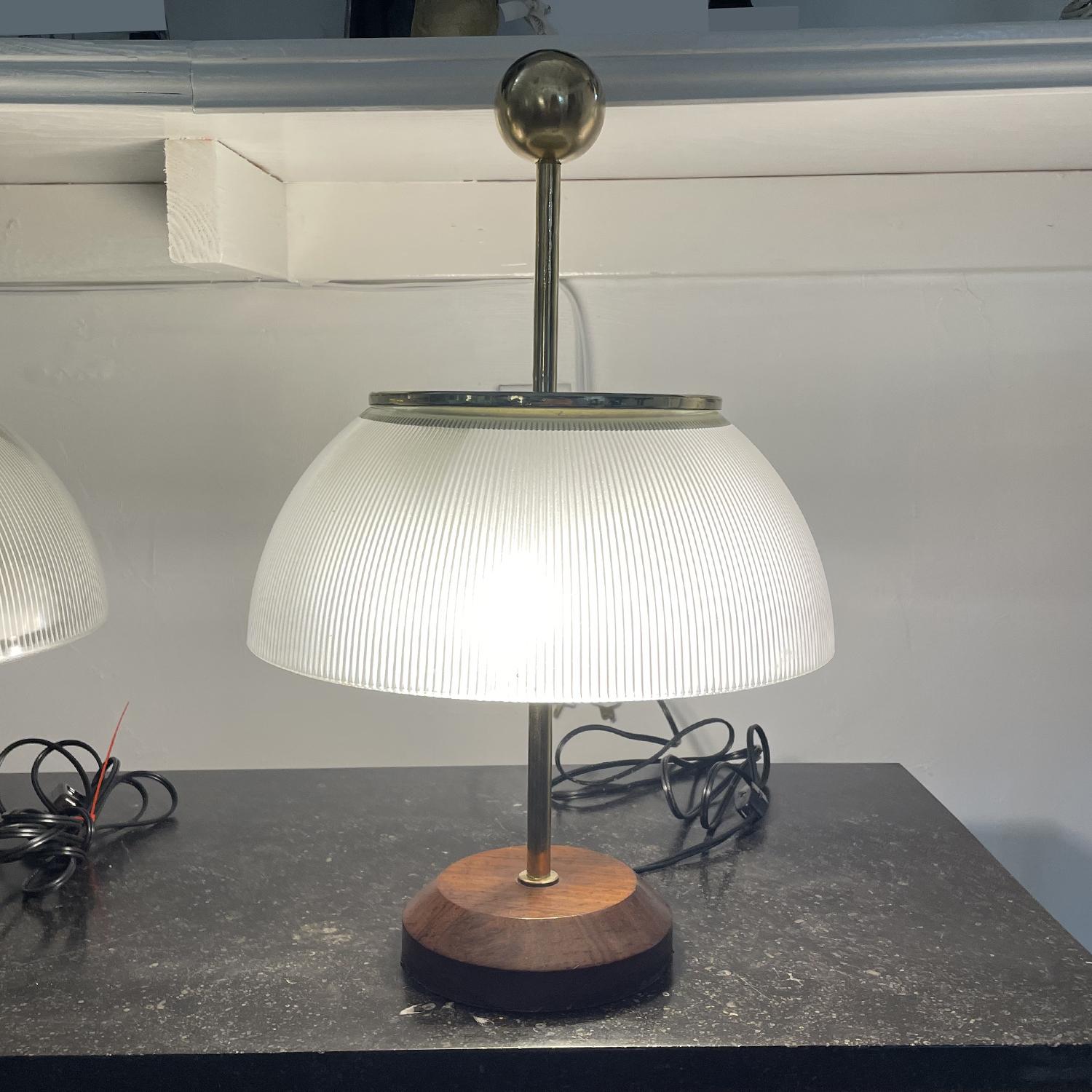 20th Century Italian Pair of Alfa Glass Table Lamps by Artemide & Sergio Mazza For Sale 5