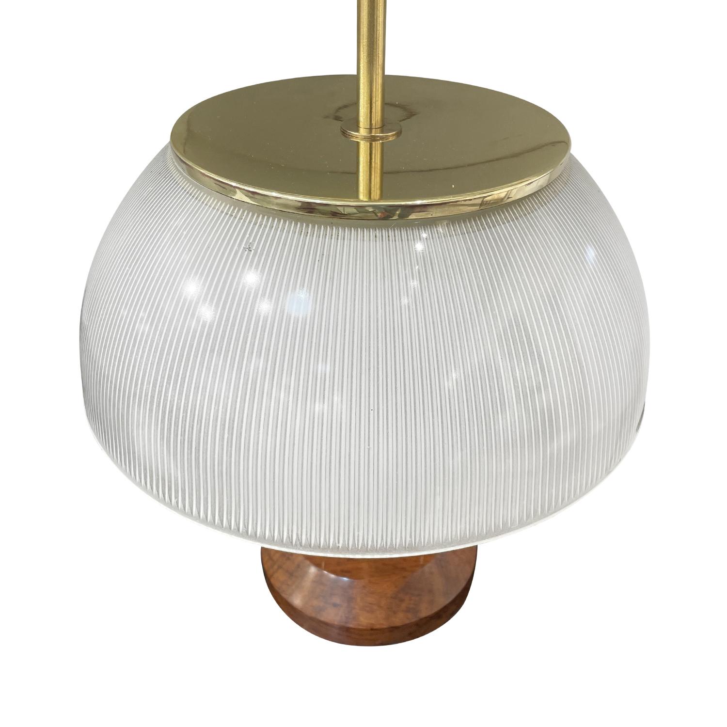 Metal 20th Century Italian Pair of Alfa Glass Table Lamps by Artemide & Sergio Mazza For Sale