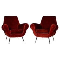 Italienisches Sesselpaar des 20. Jahrhunderts von Gigi Radice für Minotti, ca. 1960