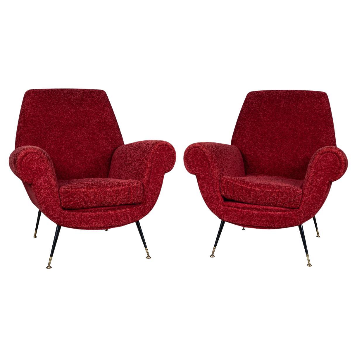 Italienisches Sesselpaar des 20. Jahrhunderts von Gigi Radice für Minotti, ca. 1960 im Angebot