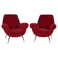 Used 20th Century Italian Pair Of Armchairs By Gigi Radice For Minotti, c.1960