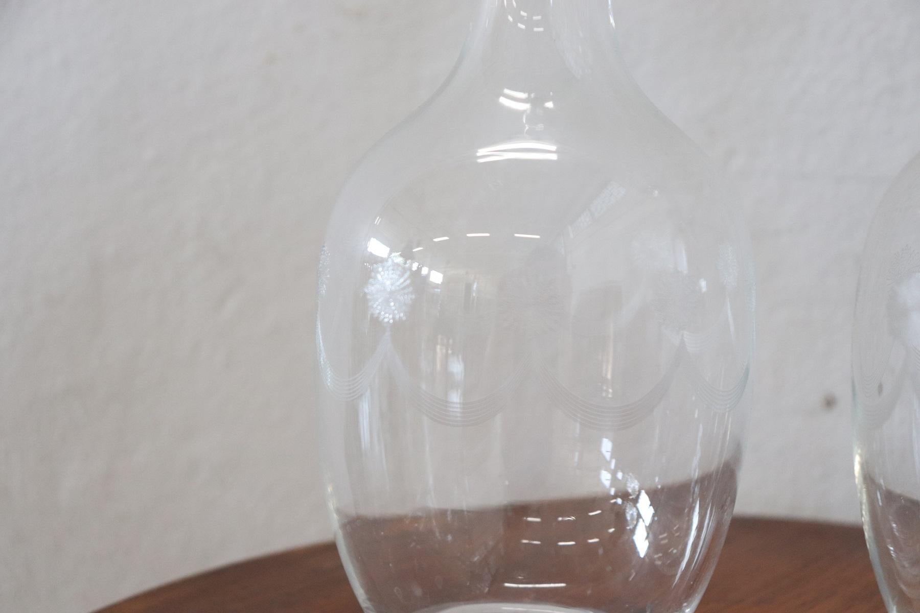 Paar italienische künstlerische Glasflaschen des 20. Jahrhunderts (Italienisch) im Angebot