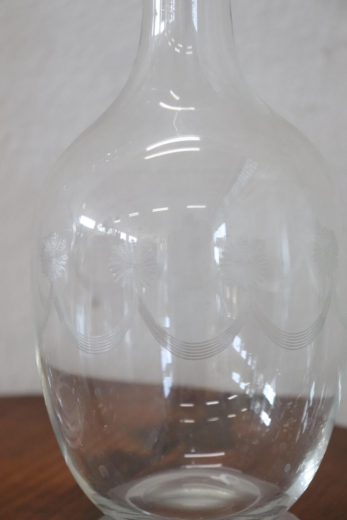 20th Century Italian Pair of Artistic Glass Bottles For Sale 2