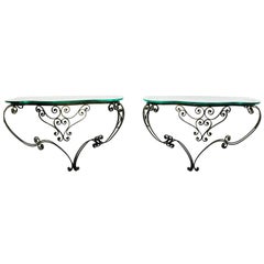 Coppia di tavolini in metallo dorato del XX secolo di Pier Luigi Colli