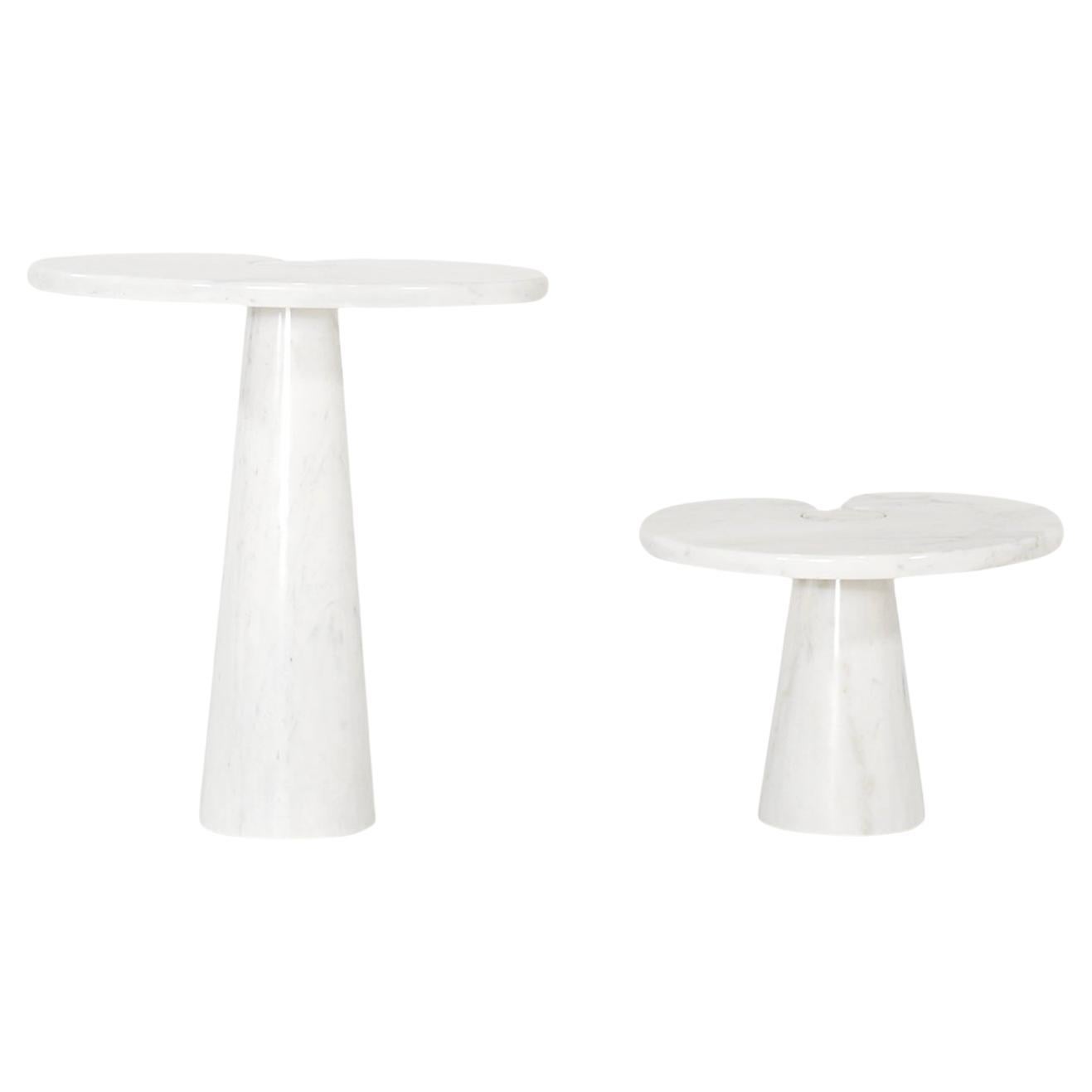 20th Century Italian Pair of Marble Side Tables by Angelo Mangiarotti & Skipper