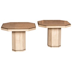 20th Century Italian Pair of Marble Side Tables by Willy Rizzo, circa 1970