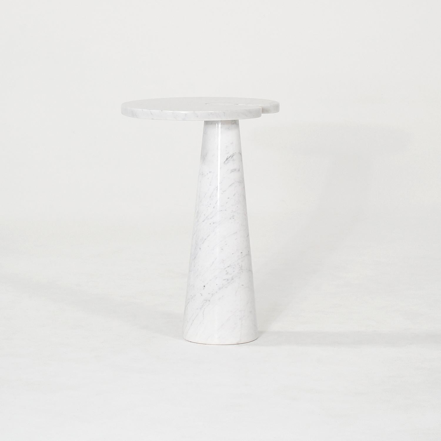 Hand-Crafted 20th Century Italian Pair of Marble Side Tables - The Eros by Angelo Mangiarotti For Sale