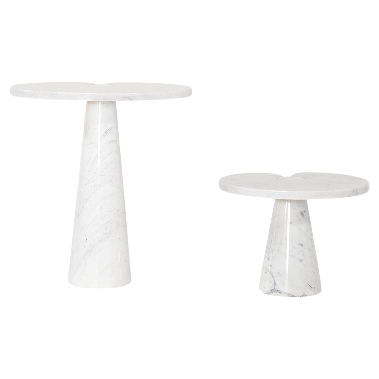 20th Century Italian Pair of Marble Side Tables - The Eros by Angelo Mangiarotti