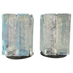 20th Century Italian Pair of Murano Glass Table Lamps Attributed to Mazzega