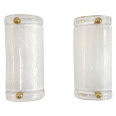 20th Century Italian Pair of Small Murano Glass Sommerso Wall Sconces