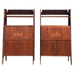 20th Century Italian Pair of Vintage Cabinet Writing Tables by Silvio Cavatorta