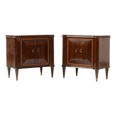 20th Century Italian Pair of Vintage Mahogany Bed Side Tables by Paolo Buffa