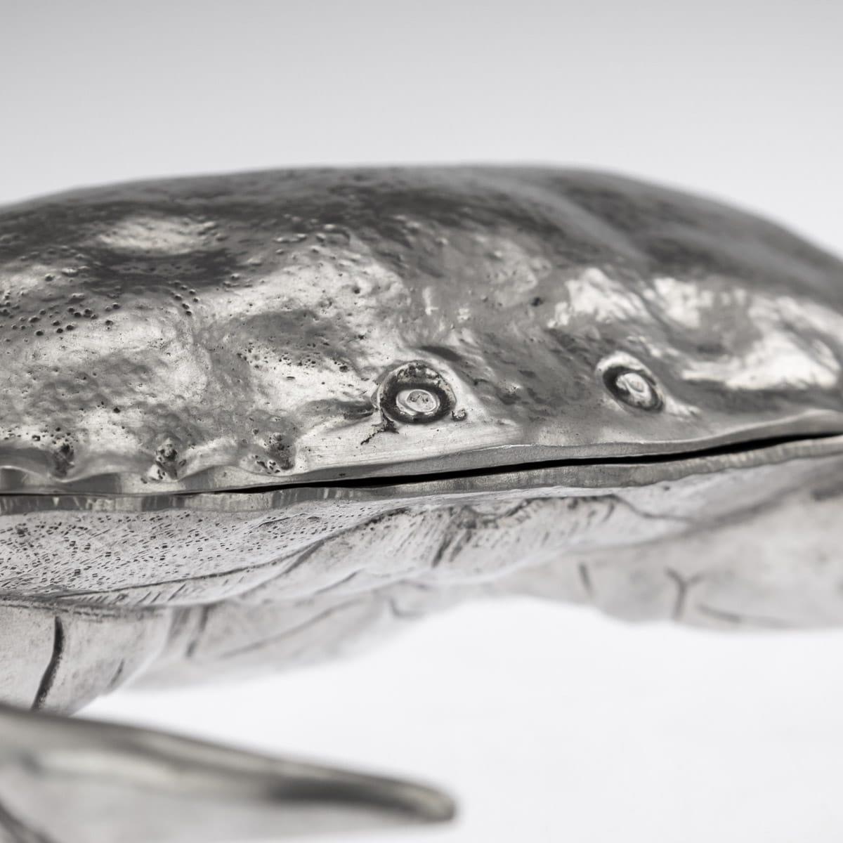 20th Century Italian Pewter Crab Caviar Dish, Figura Piero Per Atena, circa 1970 14