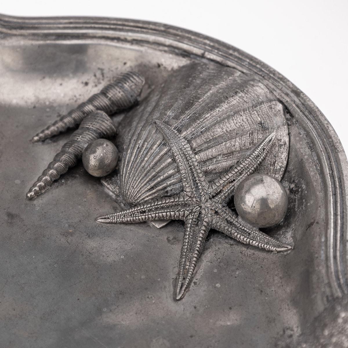 Plat à fruits de mer et caviar en étain italien du 20ème siècle par Piero Figura pour Atena en vente 8