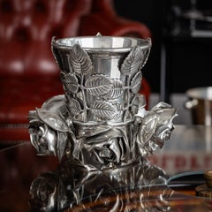 20th Century Italian Pewter Wine Cooler By Piero Figura For Atena