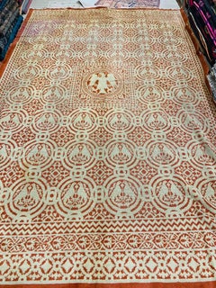 20th Century Italian Peyron San Miniato Florentine Style Carpet Heraldic Eagle
