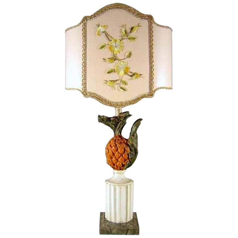 20th Century Italian Pineapple Lamp Base from Tuscany For Sale at 1stDibs | pineapple  lamp bases