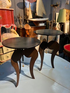 Tavolini in metallo regolabili post-moderni del XX secolo di Sergio Terzani