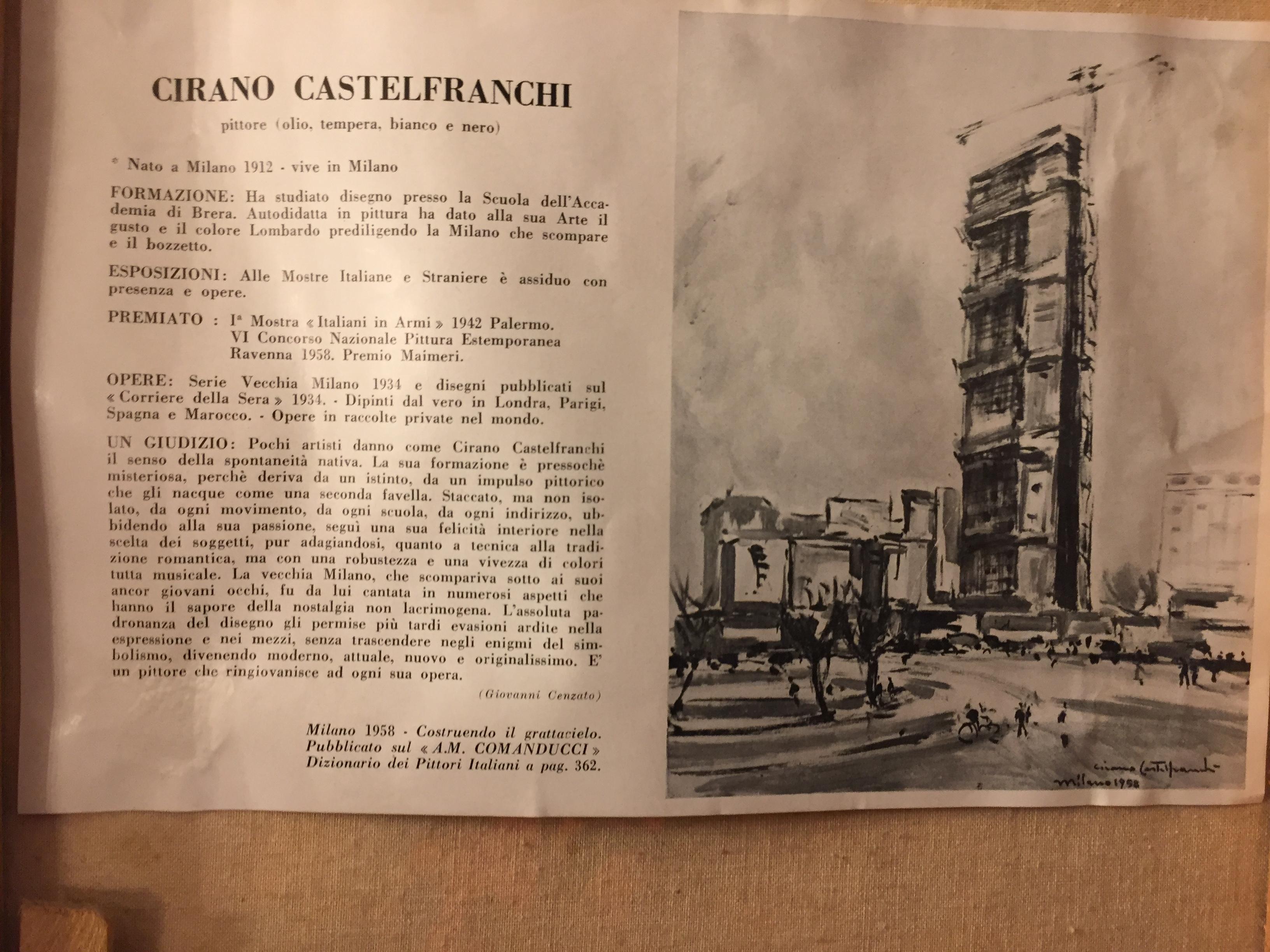 20th Century Italian Procession Along a Mountain by Castelfranchi Cirano, 1963 4