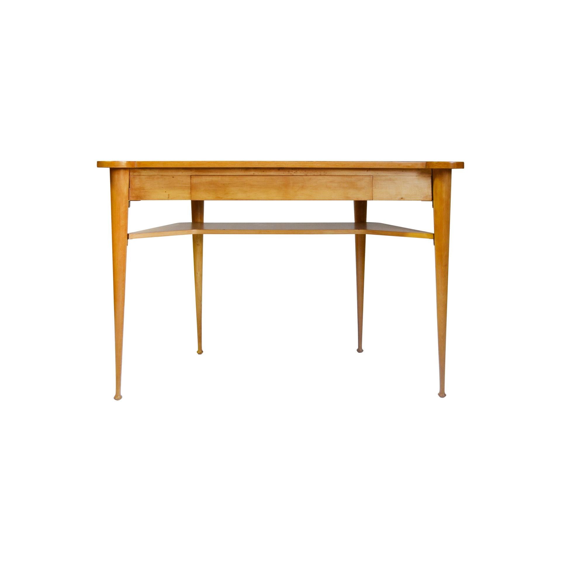 Mid-20th Century 20th Century Italian Production Console Table in Wood with Drawer, 1950s