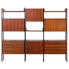 Used 20th Century, Italian Production Wall Bookcase with drawers and shelves