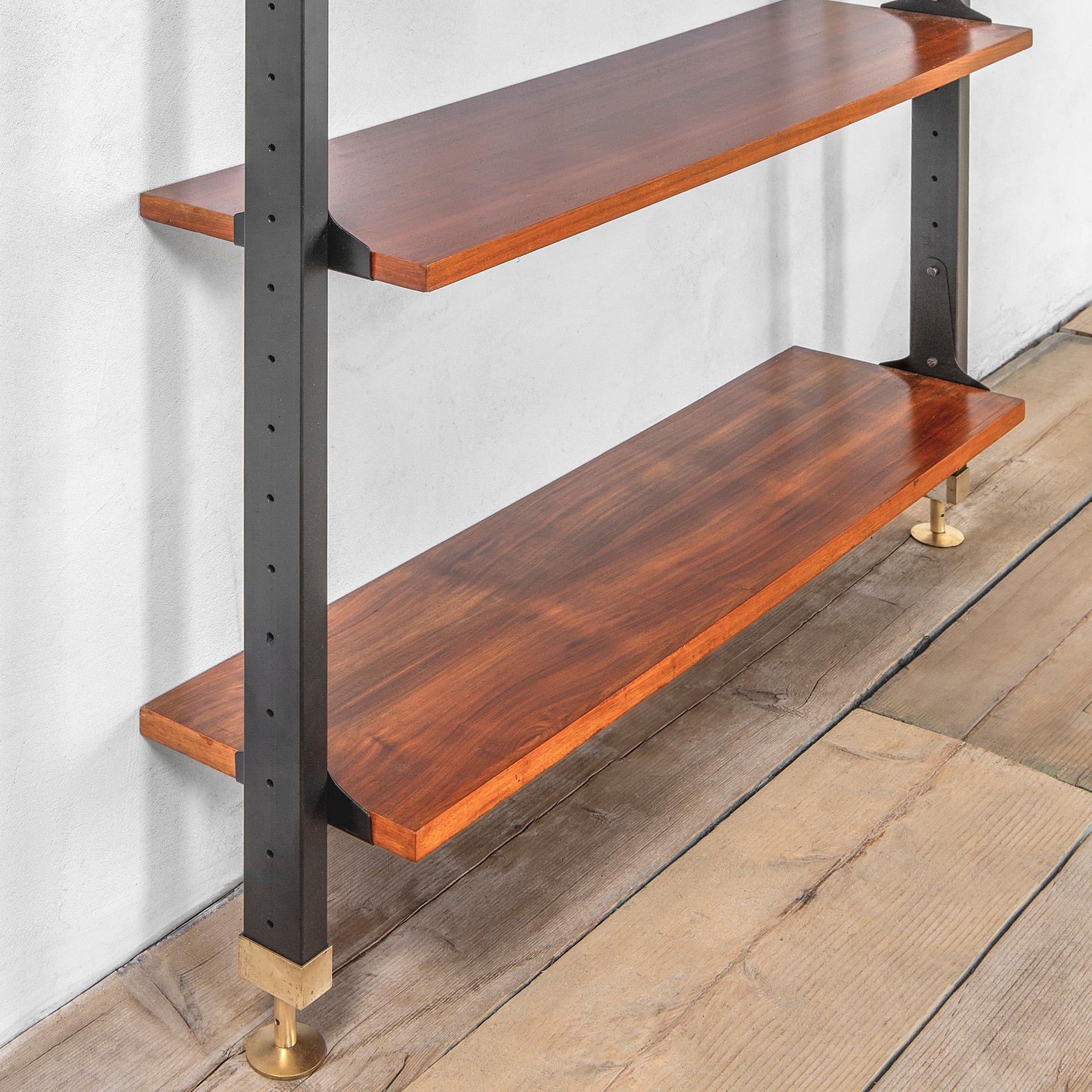 Mid-20th Century 20th Century, Italian Production Wall Wooden Bookcase 60s For Sale