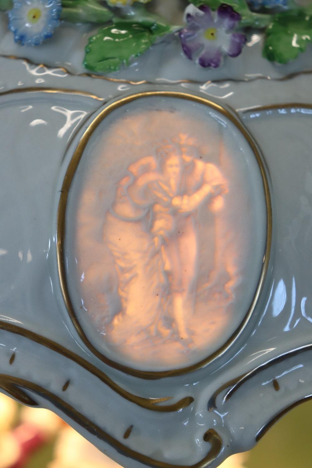 20th Century Italian Rare Porcelain Table Lamp by Capodimonte 7