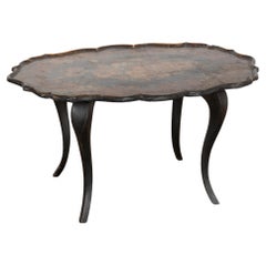 Vintage 20th Century Italian Rococo Original Painted Side Table