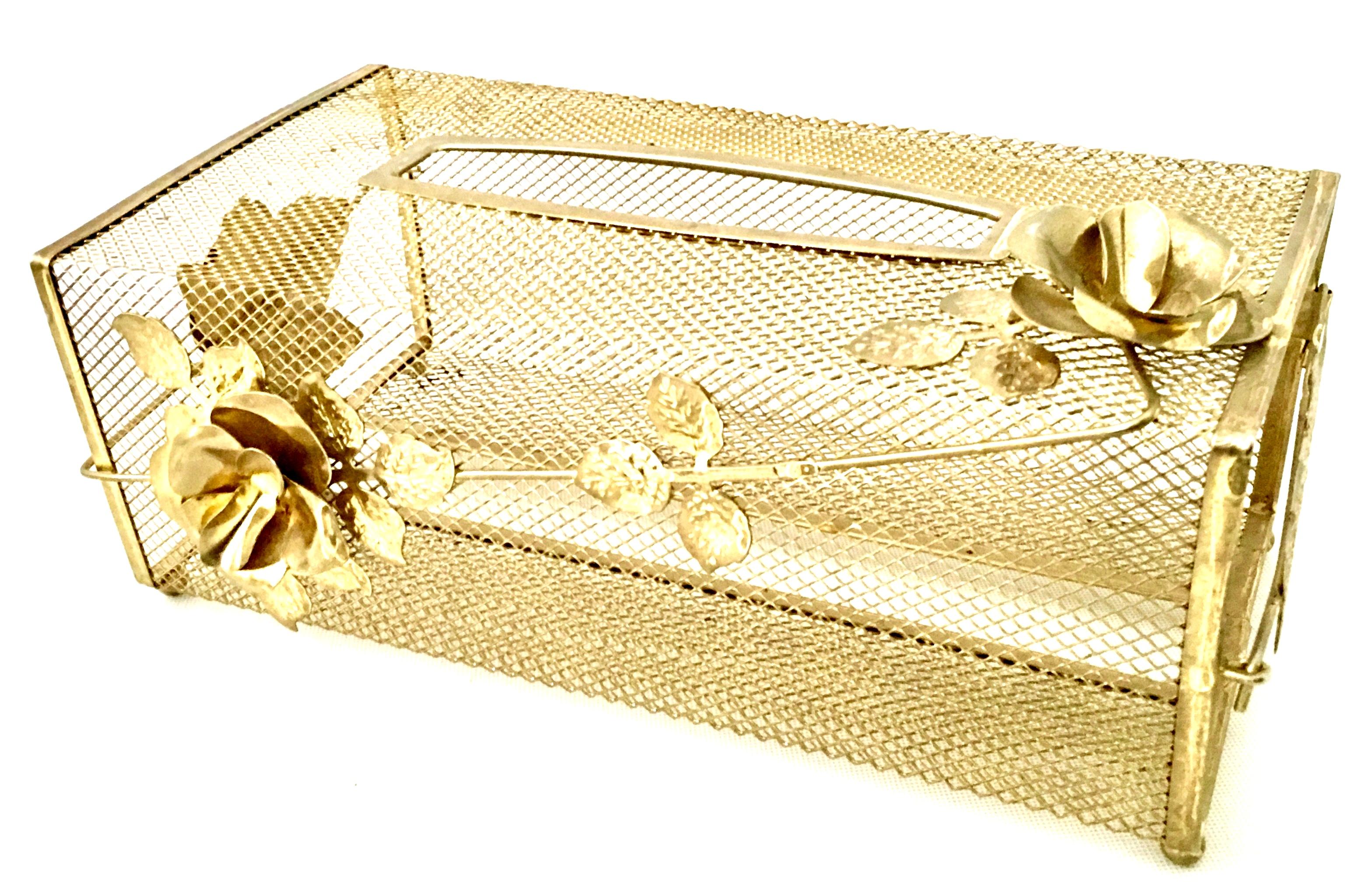 20th Century Rococo Style 24-Karat Gold Gilt Brass Three-Piece Vanity Set For Sale 8