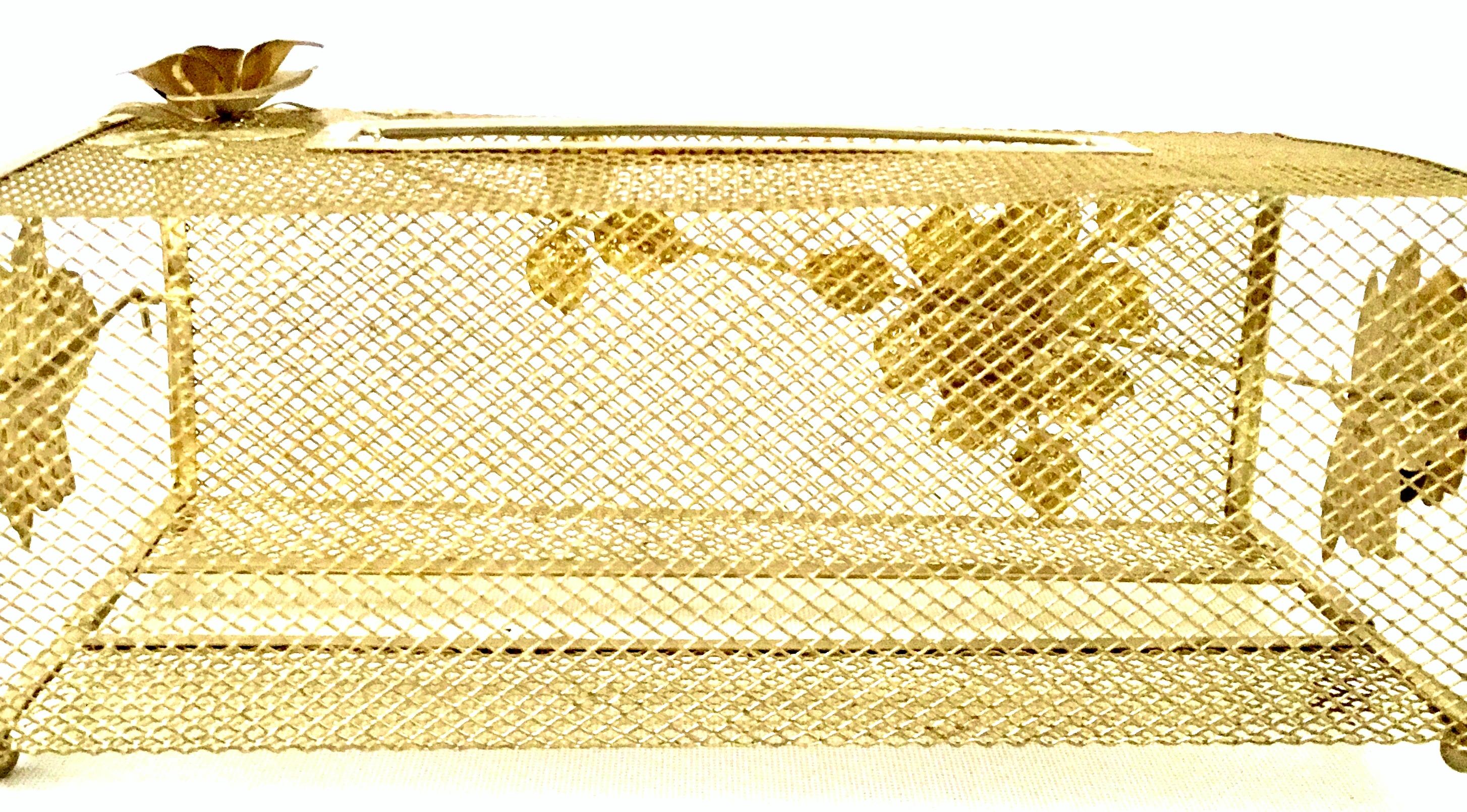 20th Century Rococo Style 24-Karat Gold Gilt Brass Three-Piece Vanity Set For Sale 9