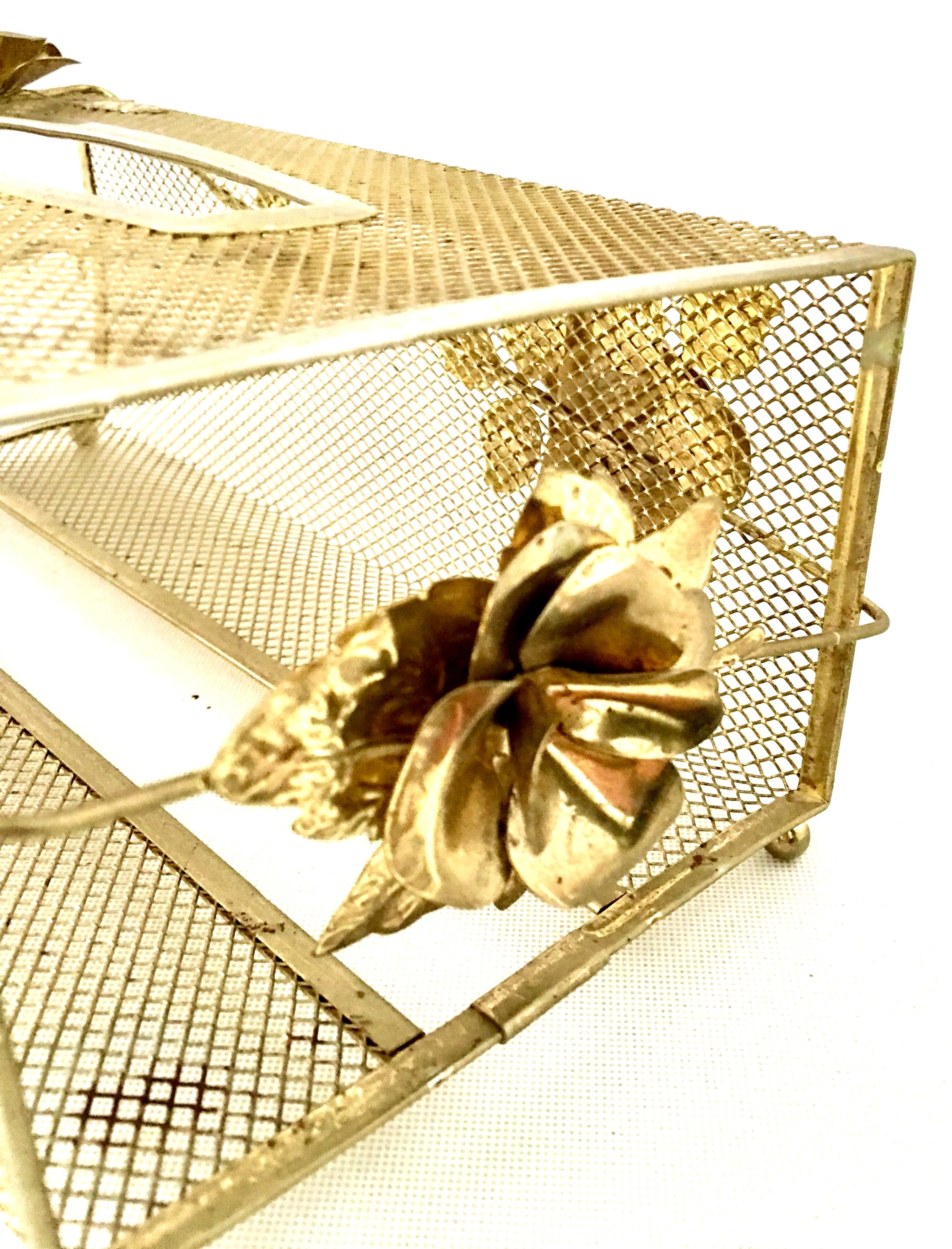 20th Century Rococo Style 24-Karat Gold Gilt Brass Three-Piece Vanity Set For Sale 10